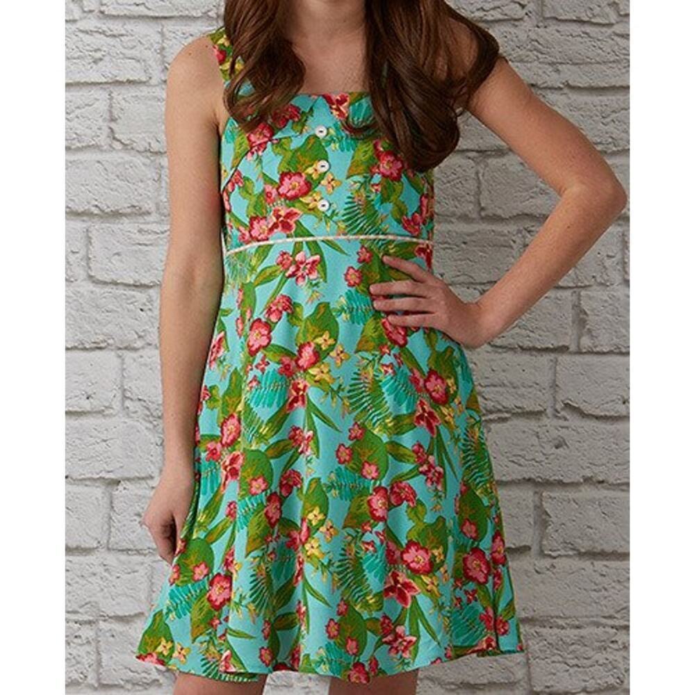 Matilda Jane Hello Lovely By the Bay Dress Girls Size 14 lovely luau floral K78